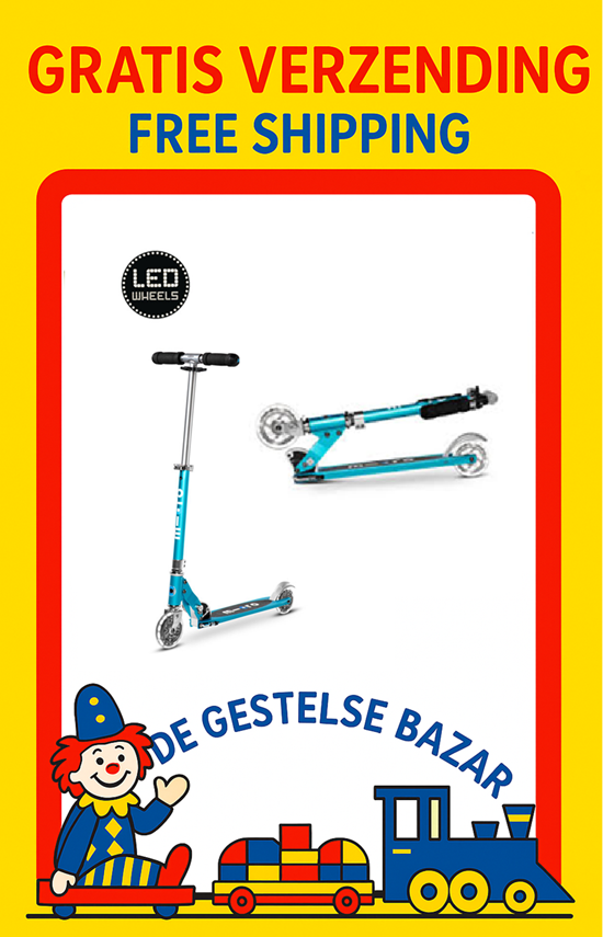 Micro Sprite 2-wiel vouwstep LED Ocean Blue step 5+ 