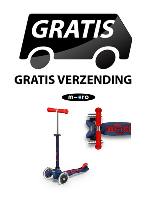Micro Step Mini Deluxe met LED Wielen Marine Blauw 2+