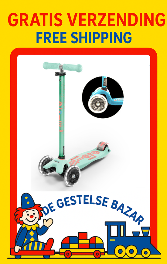 Micro Step Maxi Deluxe met  LED Wielen Mint 5+  