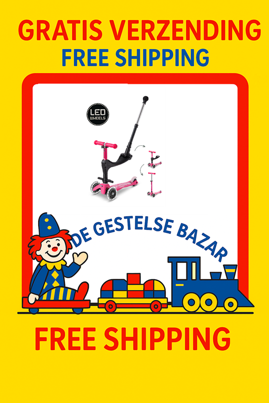 Micro Step Mini Deluxe 3in1 Push LED Roze 1+ 