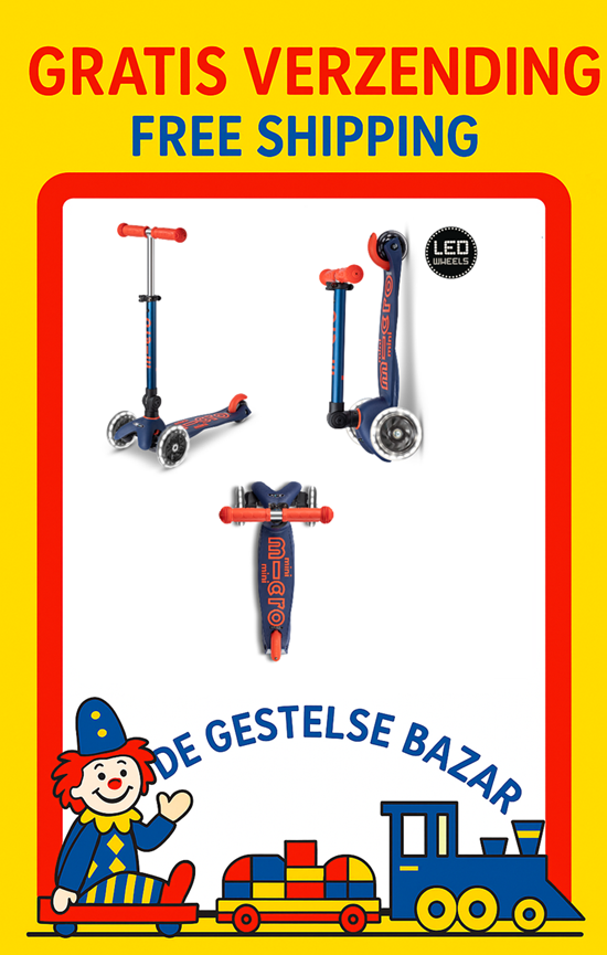 Micro Step Mini Inklapbaar LED Marineblauw 2-6 jaar 