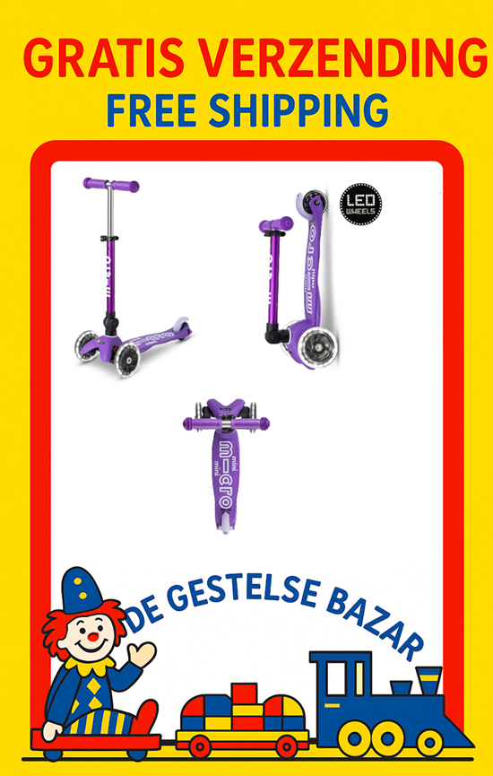 Micro Step Mini Micro step inklapbaar LED Paars 2+