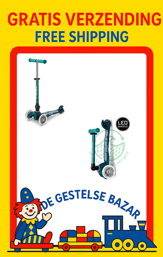 Micro Mini Micro step Deluxe Inklapbaar ECO LED Groen 3+ 