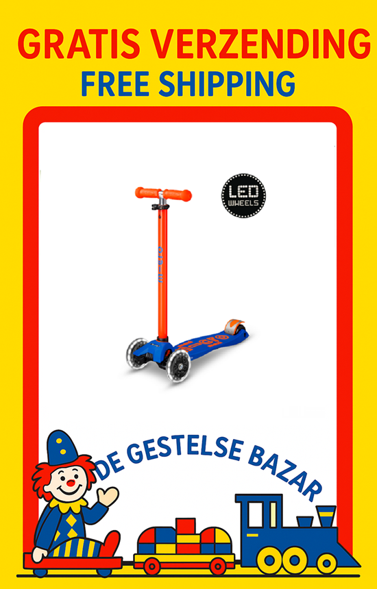 Micro Steps Deluxe LED Blauw/Oranje Neon 5+  