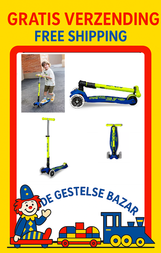 Micro Maxi Micro Inklapbaar LED Blauw/Geel Neon 5+ 