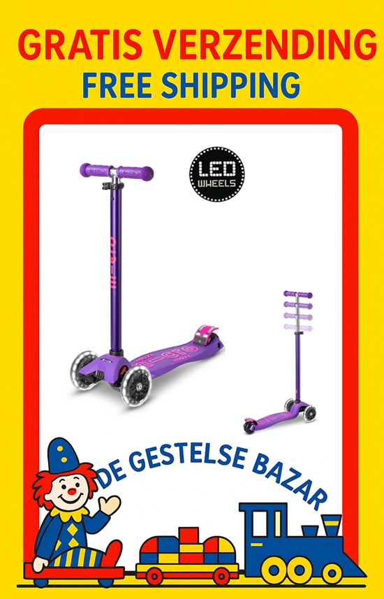 maxi micro step de Luxe Paars met LED verlichting  5+
