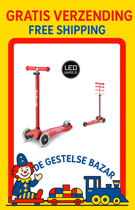 maxi micro step de Luxe Rood met LED verlichting  5+