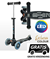 mini MICRO STEP ZWART met LED VERLICHTING 2+ 