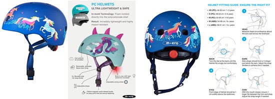 Micro Step Helm deluxe Unicorn maat S ( 48-53cm) 