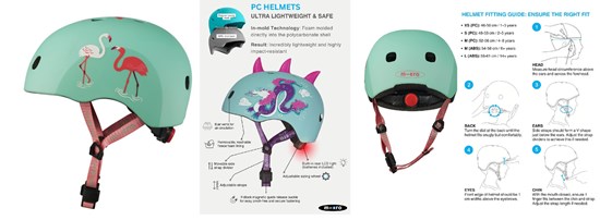 Micro Step Helm deluxe Flamingo maat S ( 48-53cm) 