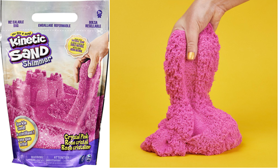 Spinmaster Kinetic Sand Kristalroze Sprankelend in Zak circa 900gram 3+ 