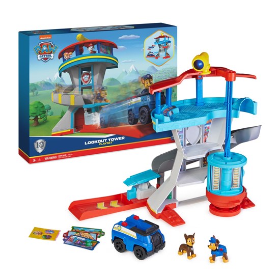 PAW Patrol Uitkijktoren  met 2 Chase Actiefiguren en Politieauto 3+  