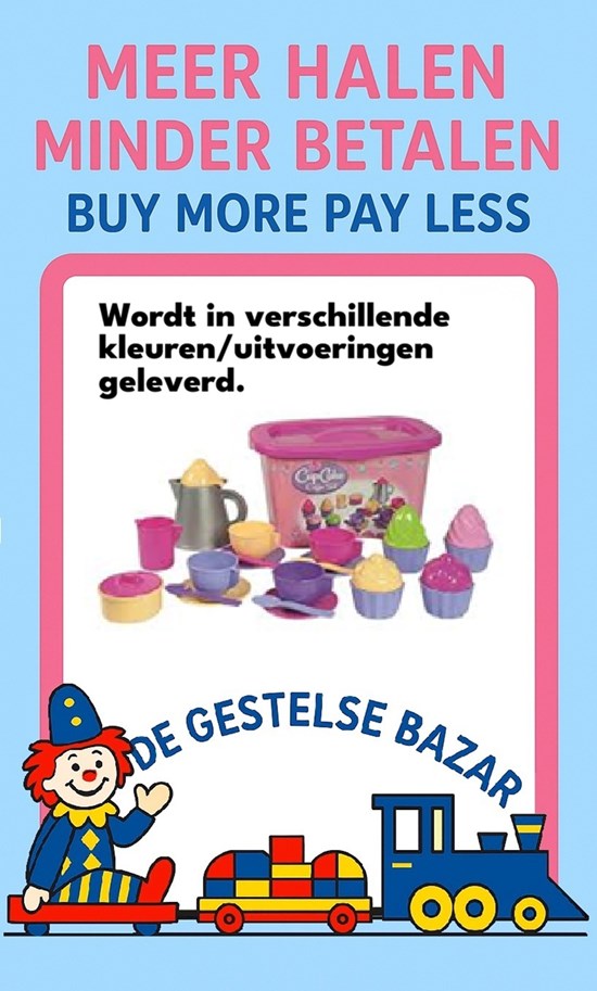 Cup Cake Kinder Servies Magic Susy in Trommel circa 24dlg 18mnd+ 