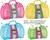 Androni RETRO Tas Glitter assorti kleuren 23x20cm 