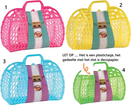 Androni RETRO Tas Glitter assorti kleuren 23x20cm 