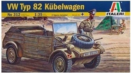 italeri VW Typ 82 Kübelwagen met 2 Figuren 1/35 