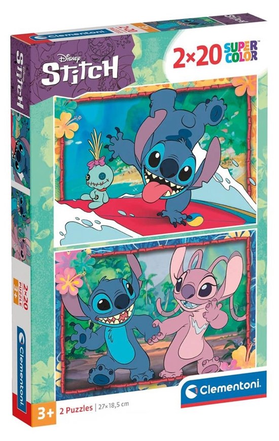 Clemenoni Disney Stitch Puzzel 2x20 stukken 