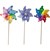 Globas GROTE Windmolen colors op houten stok 32cm 