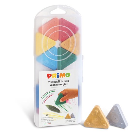 Primo 12 Kleuren Triangle Wax Wasco Krijtjes 12kleuren in Etui 