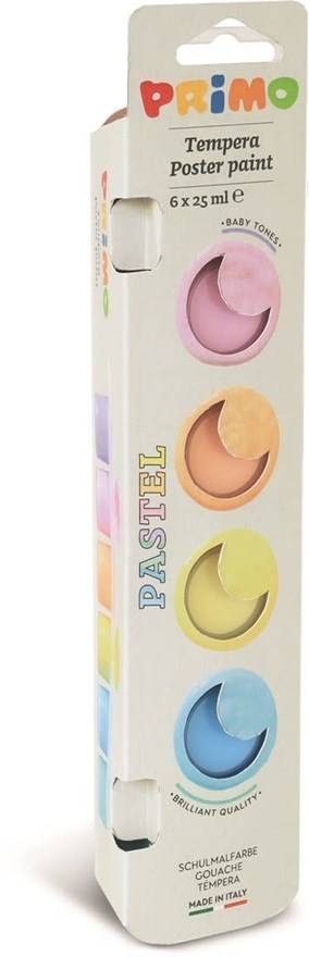 primo 56 Pastel Kleuren Plakkaatverf 6x25ml 3+ 