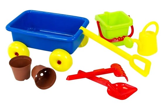Mini Tuin Wagen met Accessoires 7dlg 
