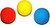 Soft-Tennisballen Colors 3 stuk in zak 68mm 