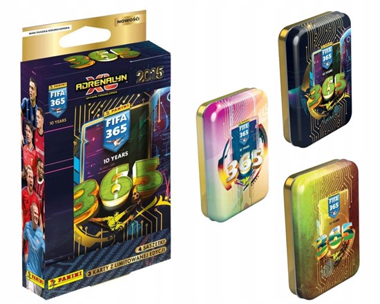Panini Adrenalyn FIFA 365 2025 Pocket Tin Box set 