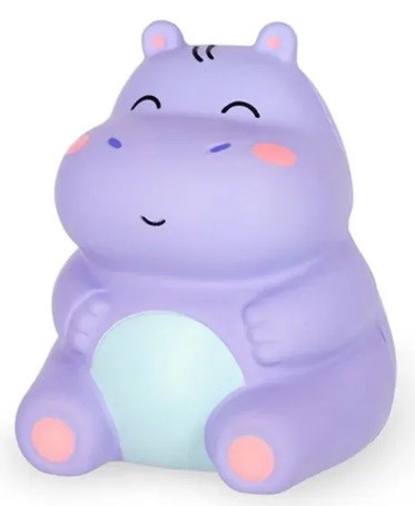 Legami Super Soft Squeeze Me ! Hippo Neushoorn Paars 8+