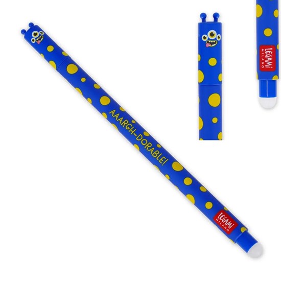 Legami Uitwisbare Pen Blauwe Monster AAARGH-DORABLE blauwe inkt 