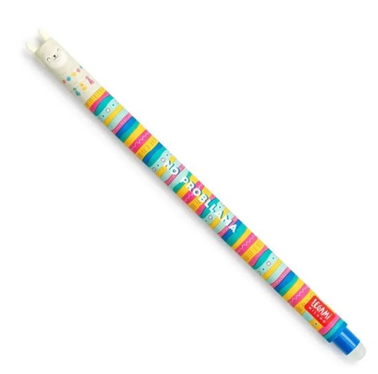 Legami Uitwisbare Pen Llama Rainbow Colors NO PROBLLAMA blauwe inkt 