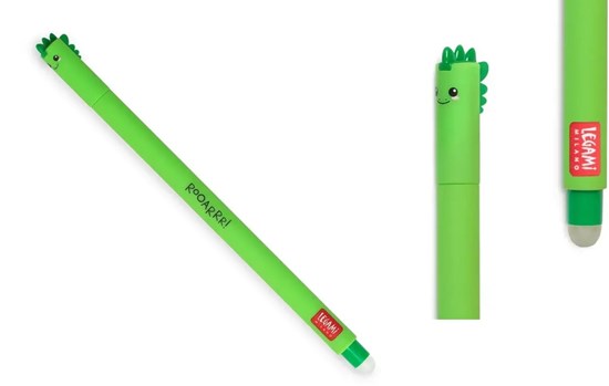 Legami Uitwisbare Pen Groene Dino ROOARRR  ! groene inkt 