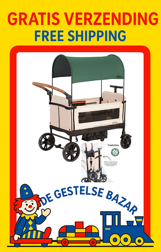 Yvolution Stroller Wagon Bolderwagen Groen 12mnd+ 
