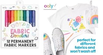 Ooly Fabric Doodles Permanent Stiften 12kleuren 6+ 