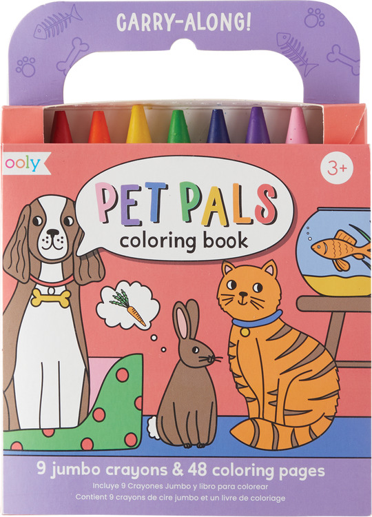 Ooly Pet Pals Meeneem Kleurboek met Krijtjes 3+