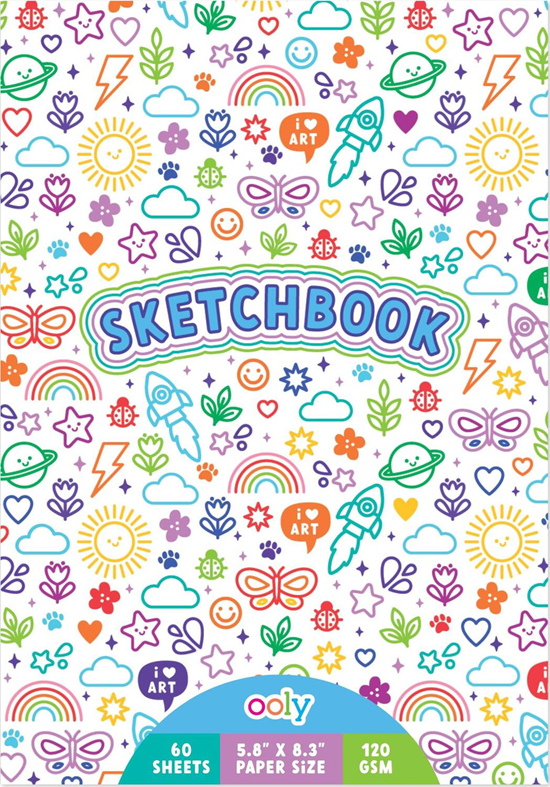 Ooly Colorful Doodles Sketchbook 60 vellen