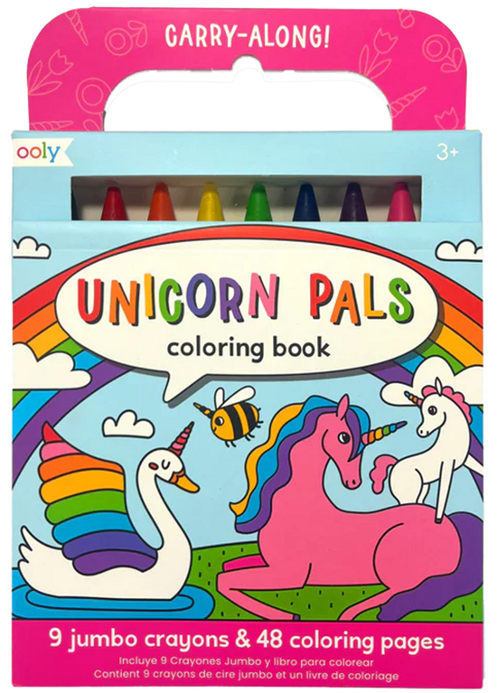 Ooly Unicorn Meeneem Kleurboek met Krijtjes 3+