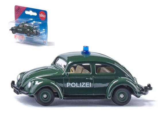 1560 Siku Volkswagen Kever Polizei Donkergroen