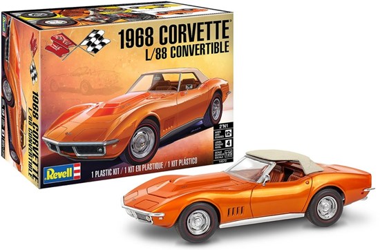 14572 Revell 1968 Corvette L/88 Convertible schaal 1/25 124dlg 12+ 