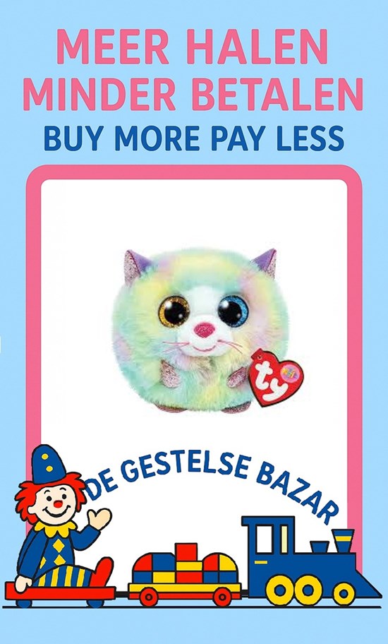 Ty Teeny Puffies Heather de Kat Soft Rainbow Colors 10cm 