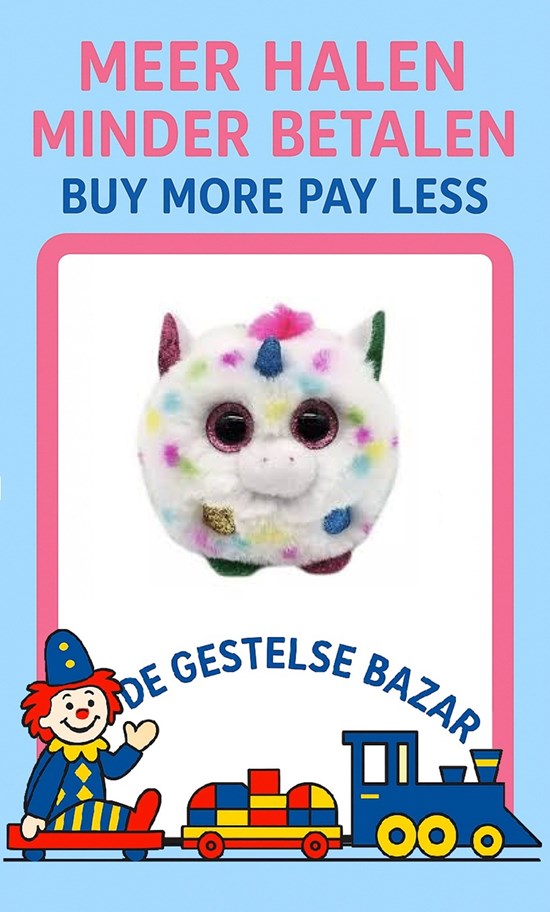 Ty Beanie mini Puffies Harmony de Unicorn Spikkel Colors 10cm 