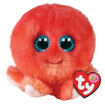 Ty Beanie Puffies Sheldon de Roze Octopus 10cm