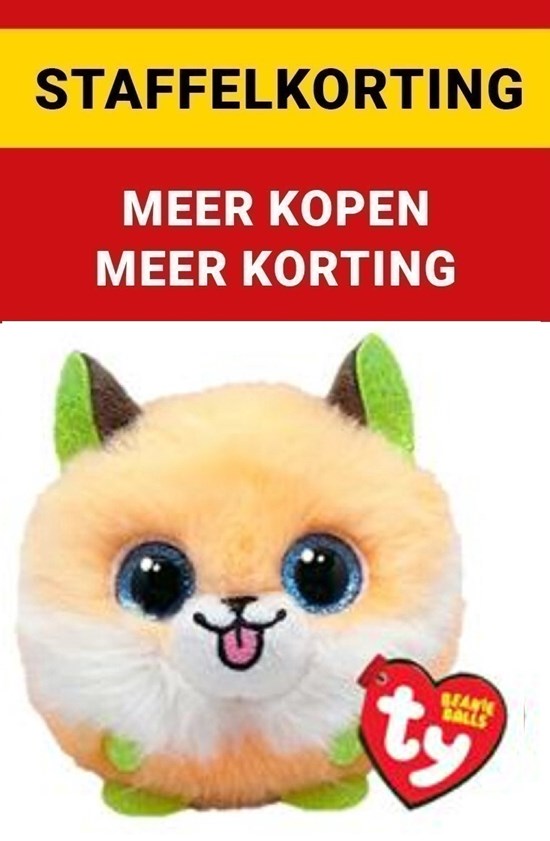 Ty Teeny Puffies Sherbet Fox Oranje/Wit 10cm  