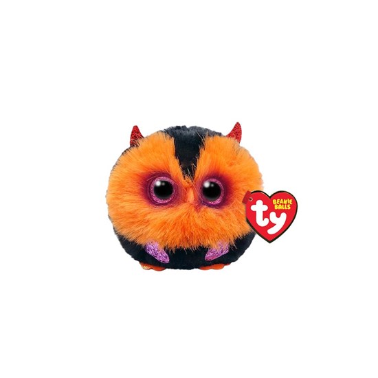 Ty Teeny Puffies Halloween Owl Oranje/Zwart 10cm  