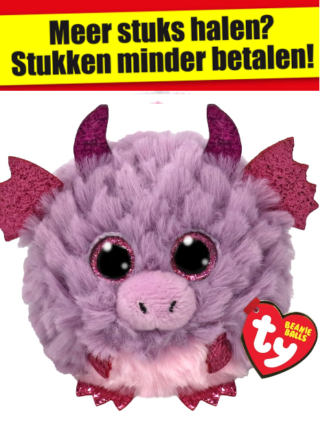 Ty Teeny mini Puffies Spark de Dragon Paars circa 10cm
