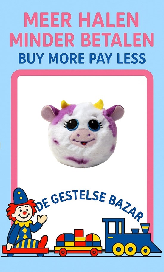 Ty Beanie Bouncers Daisy Cow de Koe wit 3+