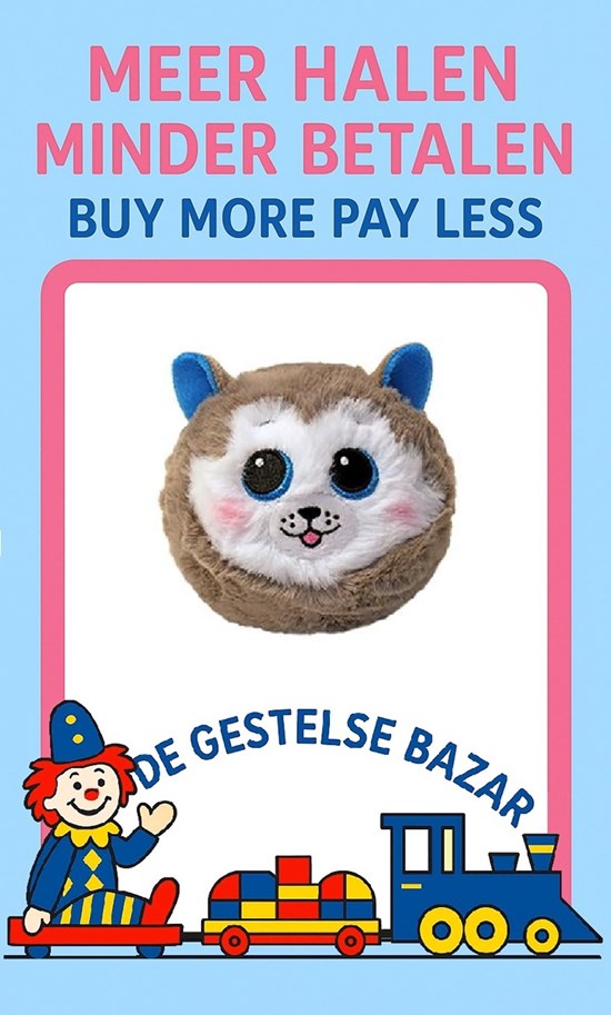 Ty Beanie Bouncers Slush Husky Hond grijs 3+