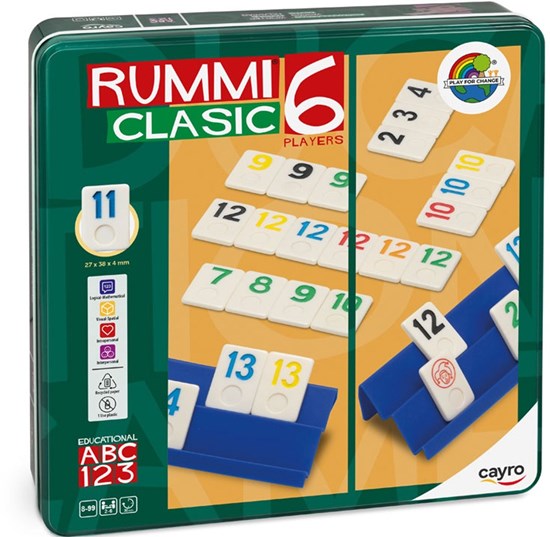 cayro Rummiclassic 6 Spelers in Luxe Blik 8+