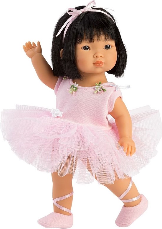 Llorens pop Lu Ballerina met Roze Thule Balletrok 28cm 