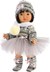 Llorens pop LU Grijs Witte Thule Jurk 28cm