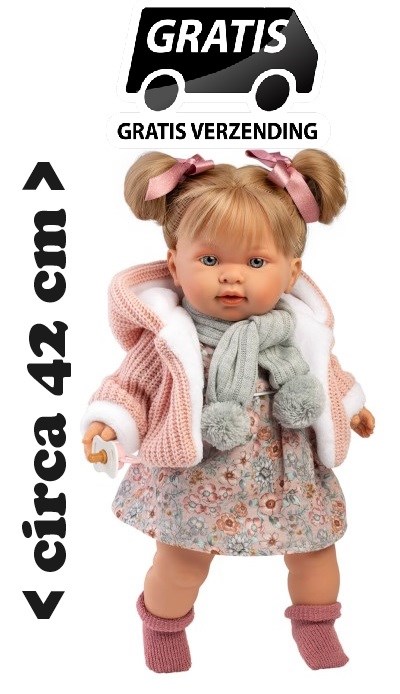 Llorens Soft Body Pop Alexandra Blond Haar met Geluid circa 42cm